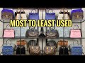 Ranking my Small/Medium Bag Collection - MOST to LEAST Used & WHY? | LV, DIOR, HERMES, SENREVE