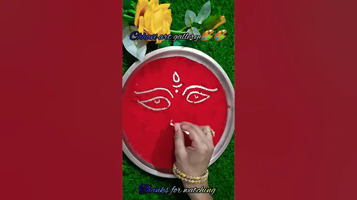 easiest thali decoration for Navratri/ Durga Puja/thali decoration #trend #short #festivalvibes