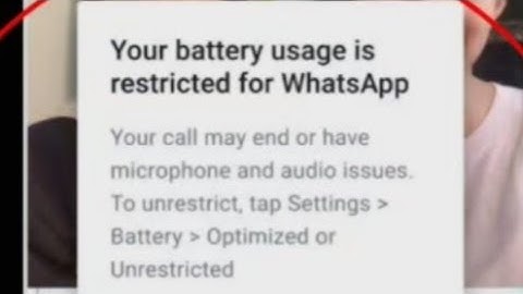 Fix Your battery usage is restricted for WhatsApp problem solve | battery usage is restricted