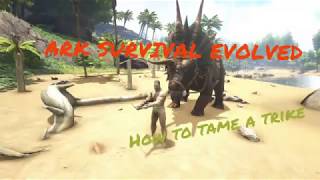 HOW TO EASILY TAME A TRIKE AT LOW LEVEL - ARK SURVIVAL EVOLVED