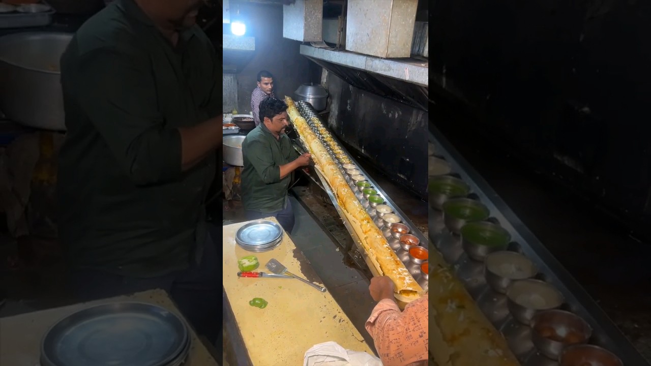 दुनिया का सबसे बड़ा डोसा, World biggest dosa making | 🧐😱 