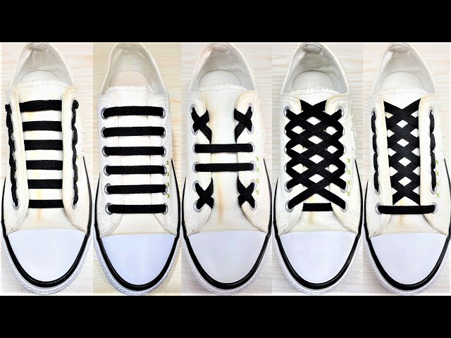 5 Way To Tie Your Shoelaces-  New Shoelace Fashion- How To Tie Shoelaces- Shoe Lacing Styles class=