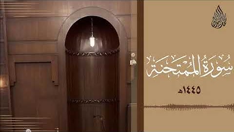 سورة الممتحنه كامله(للشيخ محمد اللحيدان)
