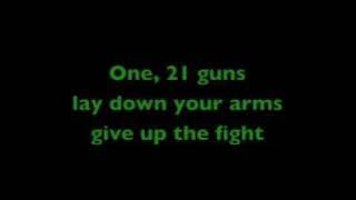 Green Day - 21 guns with lyrics