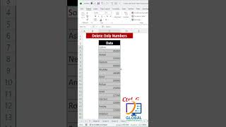 Excel Trick: Column Se Sirf Numbers Delete Kare 😲⚡#exceltips #excelshorts
