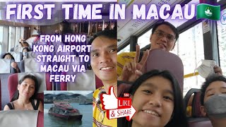 Macau Vlog | Pinoy family first time in Macau | Hong Kong Airport to Macau via Skypier Ferry