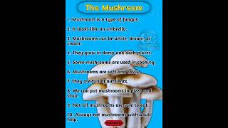 10 Lines Essay on Mushroom in English 🍄 | Essay on The Mushroom #mushroom @CarryOn-360