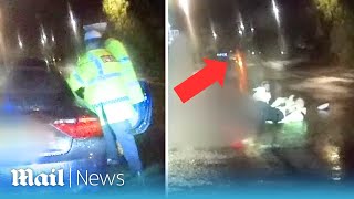 Uninsured mum drags cops after fleeing traffic stop