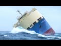 LARGE SHIPS CRASH AND SINKING AFTER SCARY STORM