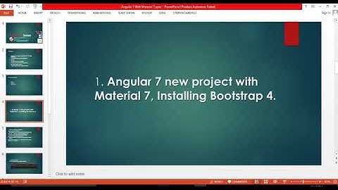 Creating Angular7 App With Material and Bootstrap v4.