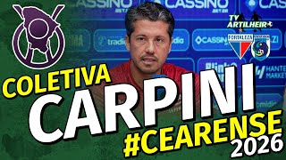[Cearense '26] Coletiva Thiago Carpini | Pós-Jogo Fortaleza 1 X 0 Maracanã | TV ARTILHEIRO
