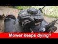 Lawn mower engine stutters and dies after 10 minutes of use