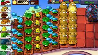 Army Winter Melon and Tall-nut on Survival Roof | Plants vs zombies