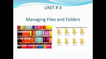 Managing computer files and folders CLASS VI Computer FT lecture 2   part a