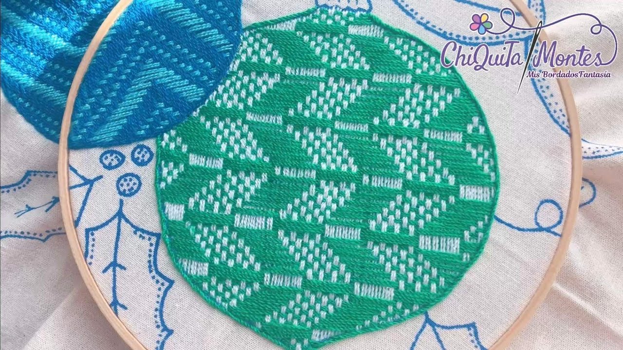 Bordado Fantasía Esfera 9 / Hand Embroidery Christmas Sphere with Fantasy Stitch