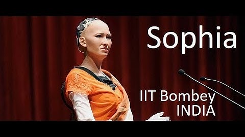 Sophia robot interview in IIT Bombay Techfest || Humanoid || Robot || Real robot