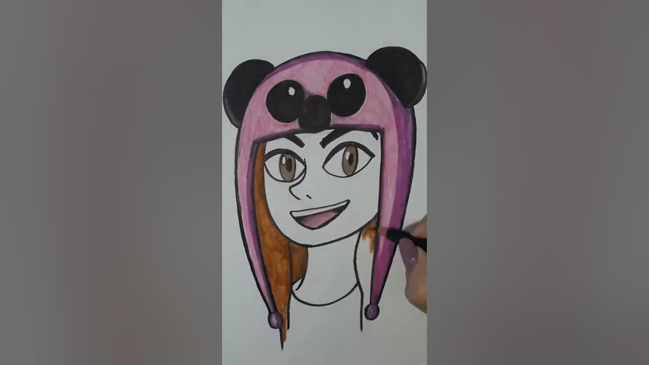 Como desenhar e pintar Natasha Panda #shorts 