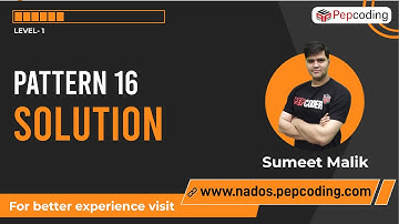 Pattern-16 | Solution | Java Foundation Course