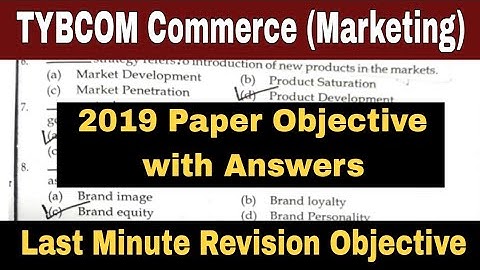 TYBCOM Commerce Nov 2019 Paper Objective Answer || Atul Sir || Marketing paper answer #tybcomsem5