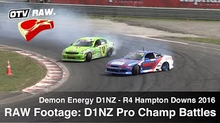 RAW: D1NZ Drift Pro-Championship BATTLES - R4 Hampton Downs 2016