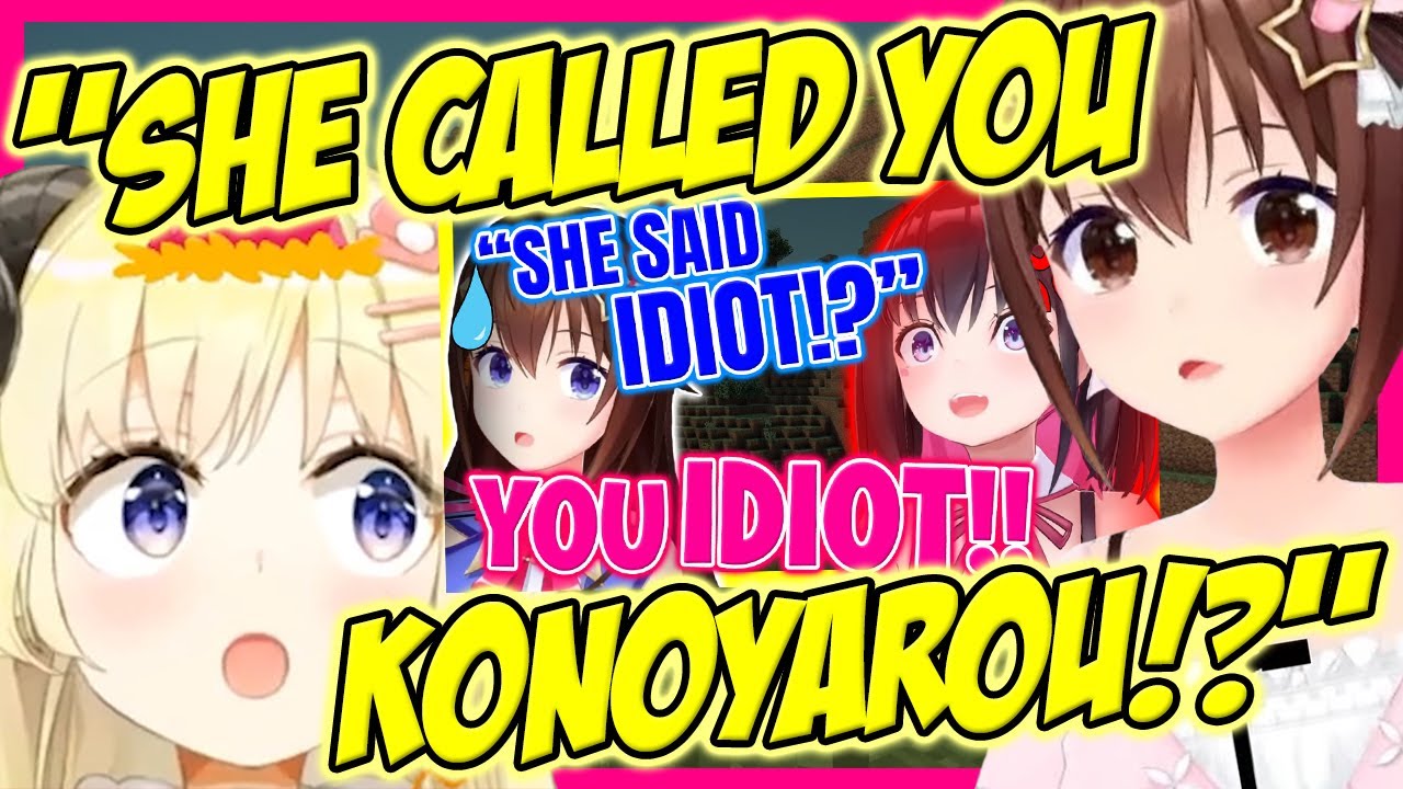 Watame Couldn't Believe Azki Called Sora "Konoyarou!" - Minecraft 【ENG Sub Hololive】