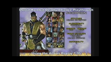 Mortal Kombat Deadly Alliance Scorpion Playthrough using the AR 1.06 on the Gamecube :D #Nintendo