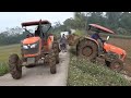 MÁY CÀY KUBOTA M6040 VS L5018 LÊN CẦU  BÁC TÀI MIỀN TÂY /tractor video vietnam