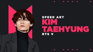 Cartoon Effect / Vector Art / Vexel Art - Kim Taehyung From BTS.