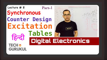 8. Design of Synchronous Counters (Part-1) in Hindi | Excitation Tables made easy.
