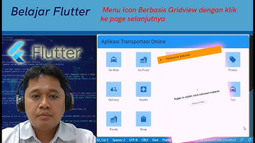 #3b Belajar Flutter - Membuat Layout Gridview Menu Berbasis Icon yang diklik pindah ke page lanjutan