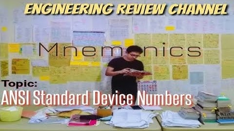 ANSI Standard Device Numbers Mnemonics