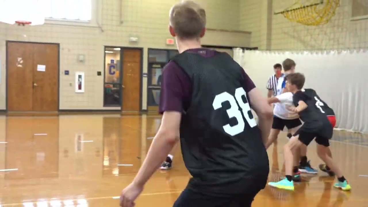 Riley Brown with the nice dish to Gabe Dynes for the dunk at the