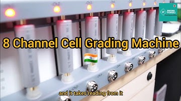 8 channel Cell grading machine for lithium cells #batterymanufacturing #chargedischargemachine.