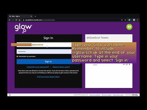 Parent/Carer/Pupil Tutorial 1: Logging into Glow and Accessing Microsoft Teams via the Web Browser