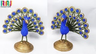 Best use of waste newspaper || newspaper peacock making at home || waste material art and craft