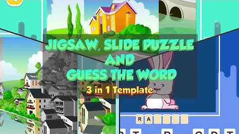 Jigsaw, Slide Puzzle and Guess The picture Construct 3