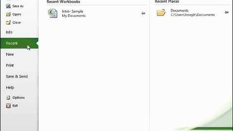 Excel 2010 Tutorial The File Tab and Backstage View Microsoft Training Lesson 1.6