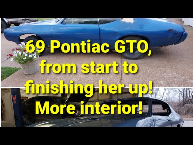 1969 GTO Black Perforated Headliner Kit With Sun Visors – Vinyl Specialties – Vintage