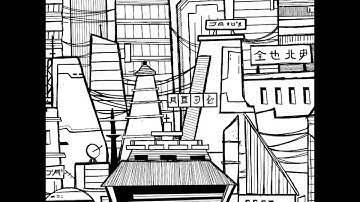 Procreate app. City construction time-lapse tutorial. Apple pencil+ipad pro 12,9"