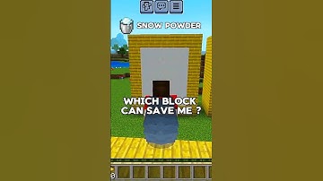 Which Block Can Save Me 🤔 ? Minecraft #shorts #viral #sigma #minecraft