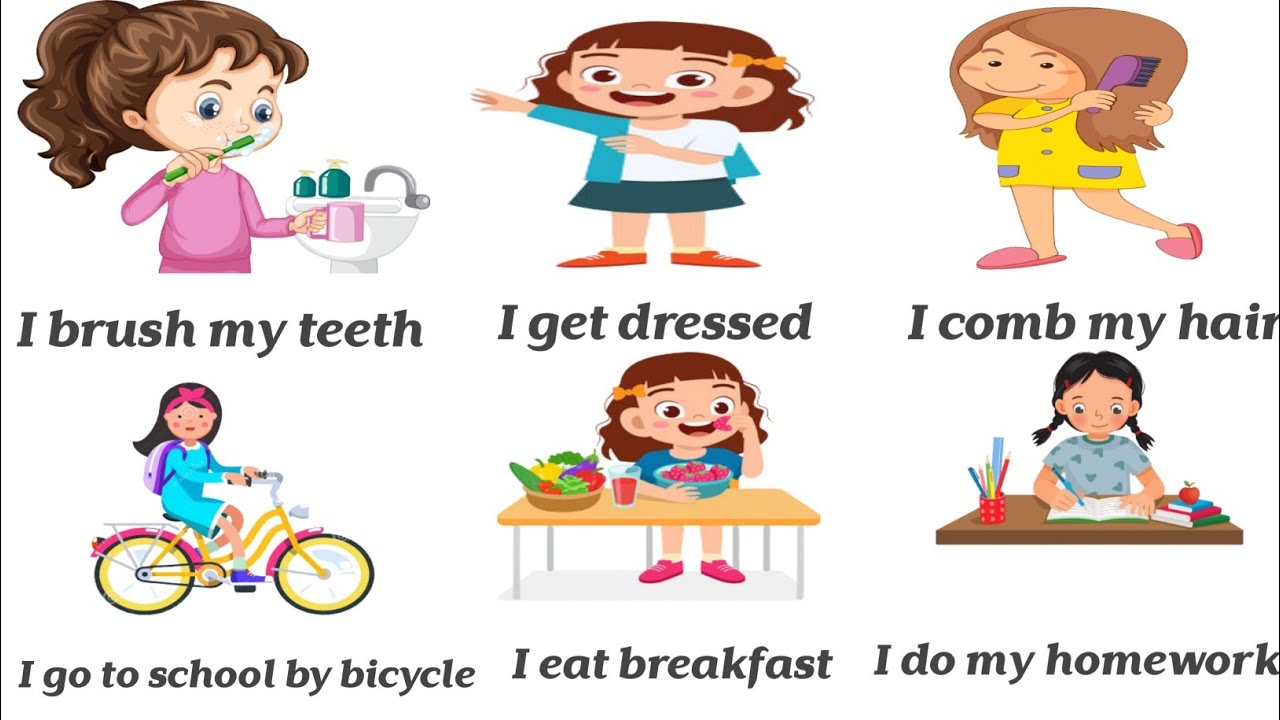Daily Routines in English |English vocabulary |Daily Routines With ...