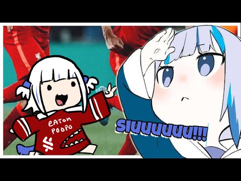 Gura've never played soccer but then scores a solo dribbling goal『HOLOLIVE』