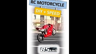 fast RC motorcycle DIY brushless Resimi