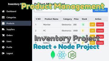 MERN Stack Product Module | Add, Edit, Delete, Filter Products + Stock Status UI | Inventory MS 6