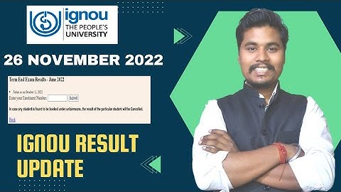 IGNOU Final Result Updation 2022 | Grade Card |Term End Exam Result|Revalution Resut June 2022#ignou