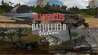 Battlefield Vietnam: All Vehicles Showcase (and their names) - +than 30 Vehicles!
