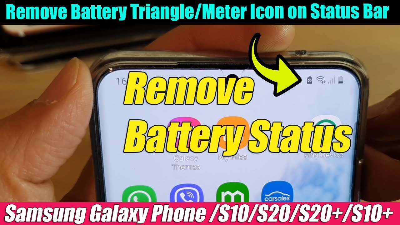 How to Remove Battery With Triangle/Meter Icon on Status Bar for Galaxy S10/S20/S20+/S20 Ultra