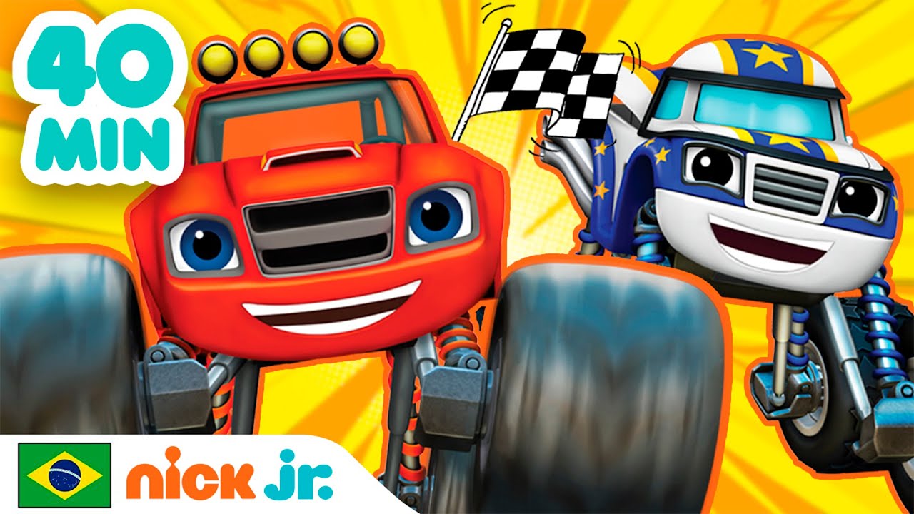 Blaze e os Monster Machines, 40 MINUTOS do Robô Blaze ao resgate!