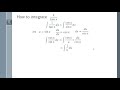 How to integrate 1/tanx - Integration by Trig Substitution Worked Example