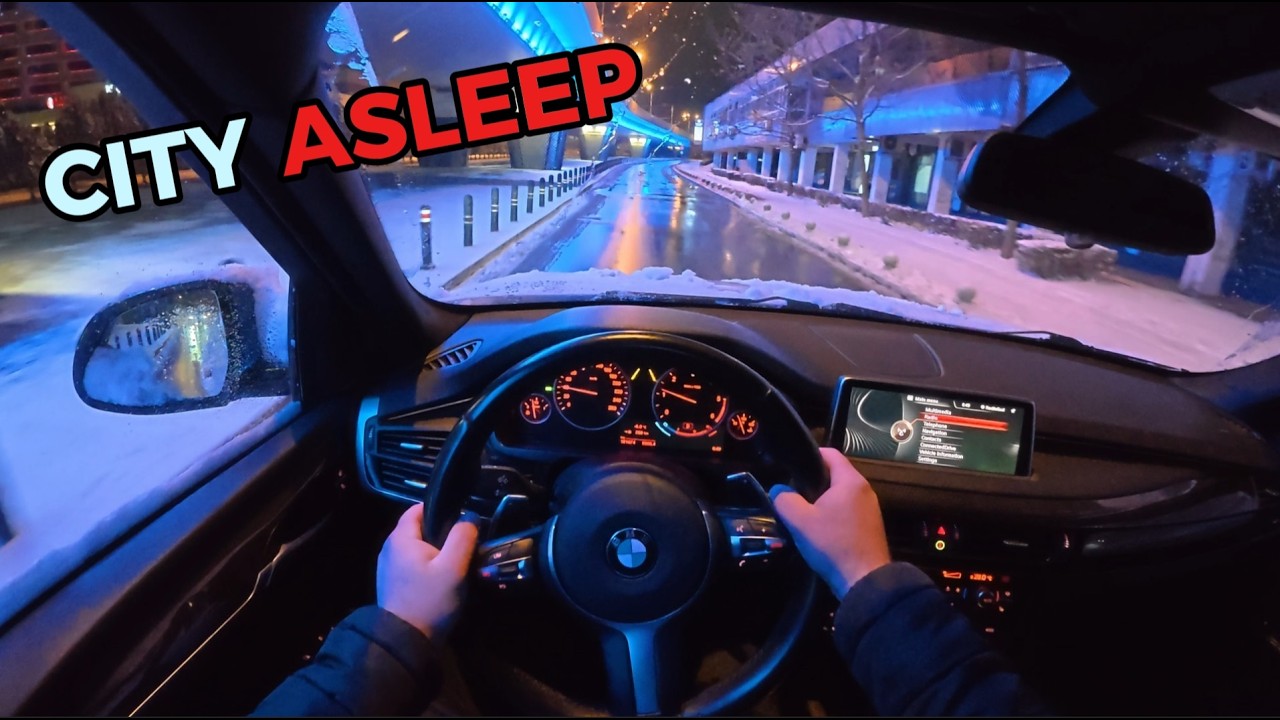 6AM Winter Drive – City Still Asleep | BMW X5 xDrive40d POV